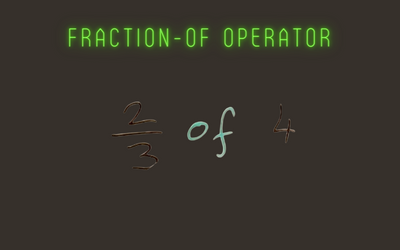 image from Fractions and the of operator